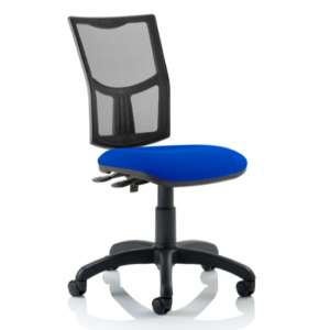 Eclipse Blue Mesh Back Office Chair With No Arms