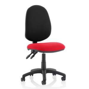 Eclipse II Black Back Office Chair In Bergamot Cherry No Arms