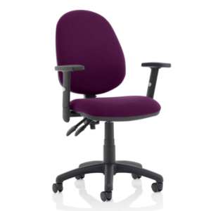 Eclipse II Office Chair In Tansy Purple With Adjustable Arms