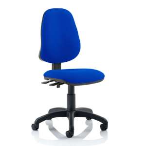 Eclipse Plus II Fabric Office Chair In Blue No Arms