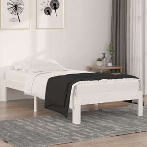 Eliada Solid Pinewood Single Bed In White