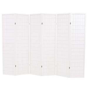 Elif Folding 6 Panels 240cm x 170cm Room Divider In White