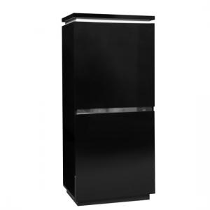Elisa Sideboard Cupboard In Black Lacquer With Lights