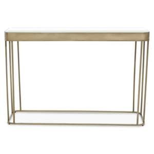 Ellice Clear Glass Top Console Table With Gold Metal Frame