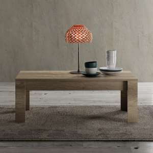Ellie Wooden Coffee Table Rectangular In Canyon Oak