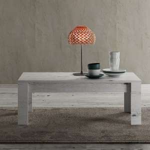 Ellie Wooden Coffee Table Rectangular In White Oak