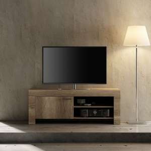 Ellie Wooden TV Stand In Canyon Oak With 1 Door
