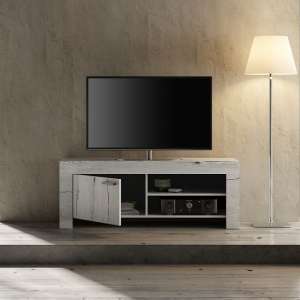 Ellie Wooden TV Stand In White Oak With 1 Door