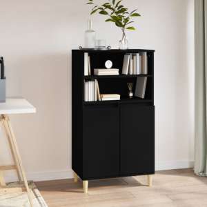 Elmont Wooden Sideboard With 2 Doors In Black
