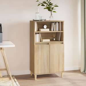 Elmont Wooden Sideboard With 2 Doors In Sonoma Oak