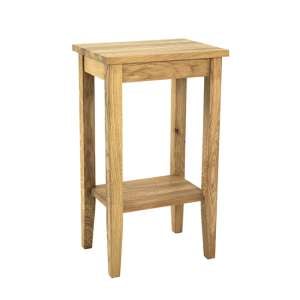 Eloy Tall Wooden Side Table In Royal Oak