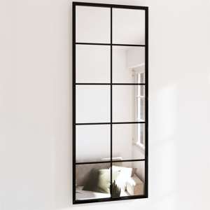 Briana Rectangular Small Wall Mirror With Black Metal Frame