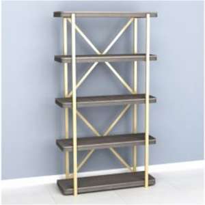 Elyton Bookcase In Grey Wash With 4 Shelves