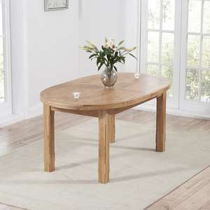 Equlous Oval Extending Wooden Dining Table In Oak