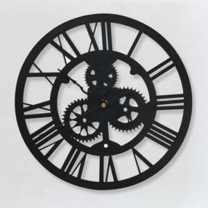 Ermias Round Acrylic Wall Clock In Black