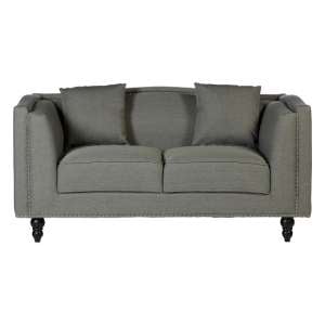 Essence Contemporary Fabric 2 Seater Sofa In Grey