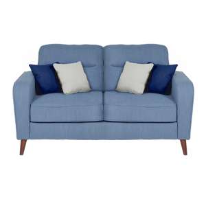 Estero Chenille Fabric 2 Seater Sofa In Indigo