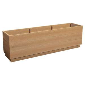 Etax Rectangular Wooden 150cm Planter In Aged Golden Oak