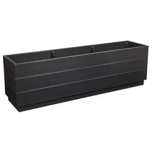 Etax Rectangular Wooden 150cm Planter In Black