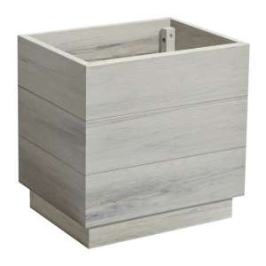 Etax Rectangular Wooden 45cm Planter In Whitewash