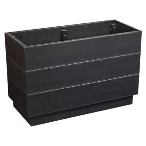 Etax Rectangular Wooden 75cm Planter In Black