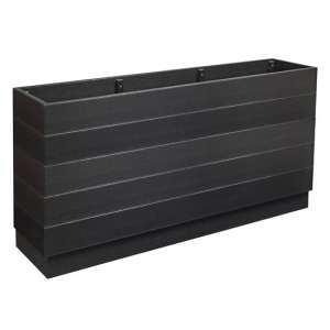 Etax Tall Rectangular Wooden 150cm Planter In Black