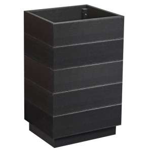 Etax Tall Rectangular Wooden 45cm Planter In Black