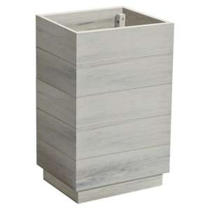 Etax Tall Rectangular Wooden 45cm Planter In Whitewash