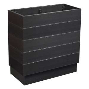Etax Tall Rectangular Wooden 75cm Planter In Black