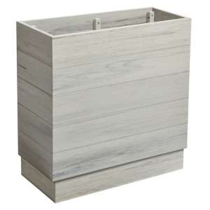Etax Tall Rectangular Wooden 75cm Planter In Whitewash