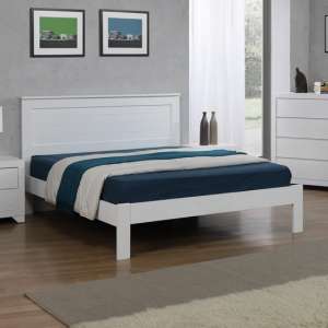 Electra Wooden King Size Bed In White