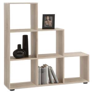 Euroa Bookcase And Room Divider With 6 Shelves In Oak Tree