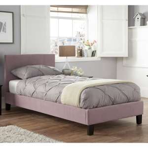 Evelyn Latte Fabric Upholstered Single Bed