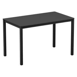 Extro Rectangular Wooden Dining Table In Black