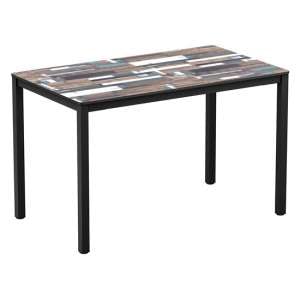 Extro Rectangular Wooden Dining Table In Driftwood