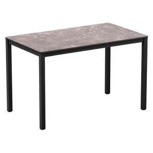 Extro Rectangular Wooden Dining Table In Marble Effect
