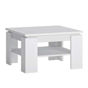 Fank Wooden Square Coffee Table In Alpine White