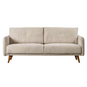 Farringdon Fabric Upholstered 2 Seater Sofa In Oatmeal