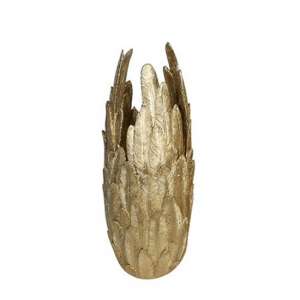 Feather Poly Small Decorative Vase In Gold