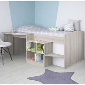 Feltner Contemporary Cabin Bed In Elm