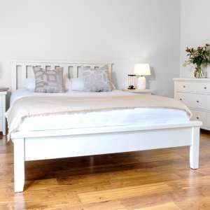 Ferndale Low Footboard Wooden Double Bed In White