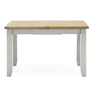 Ferndale Wooden Dining Table In Grey With Oak Top
