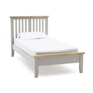 Ferndale Wooden Low Footboard Single Bed In Grey And Oak