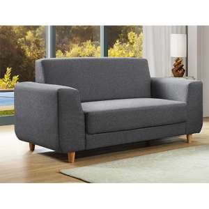 Felda Fabric 2 Seater Sofa In Dark Grey