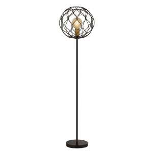 Finesse Floor Lamp In Black With Gold Lamp holder