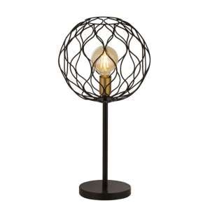 Finesse Table Lamp In Black With Gold Lamp holder
