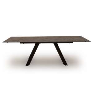 Flavia Extending Glass Dining Table In Grey