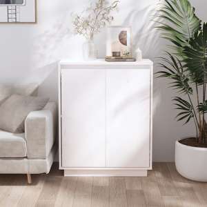 Flavius Solid Pinewood Sideboard With 2 Doors In White