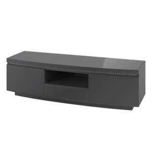 Felbridge TV Stand In Grey High Gloss With LED Stripe