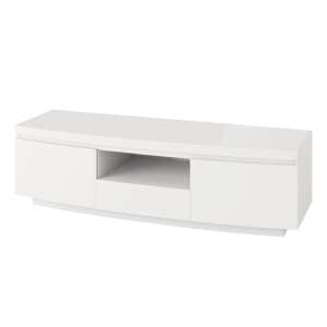 Felbridge TV Stand In White High Gloss With LED Stripe